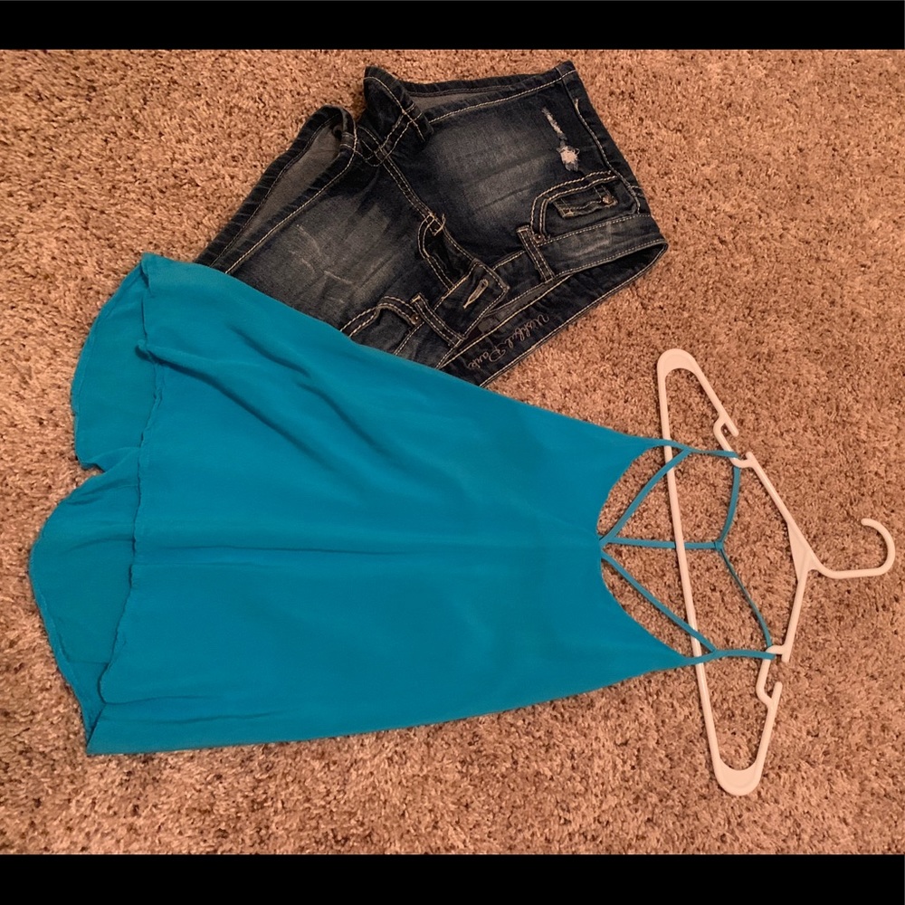 ✔️Light blue casual summer top